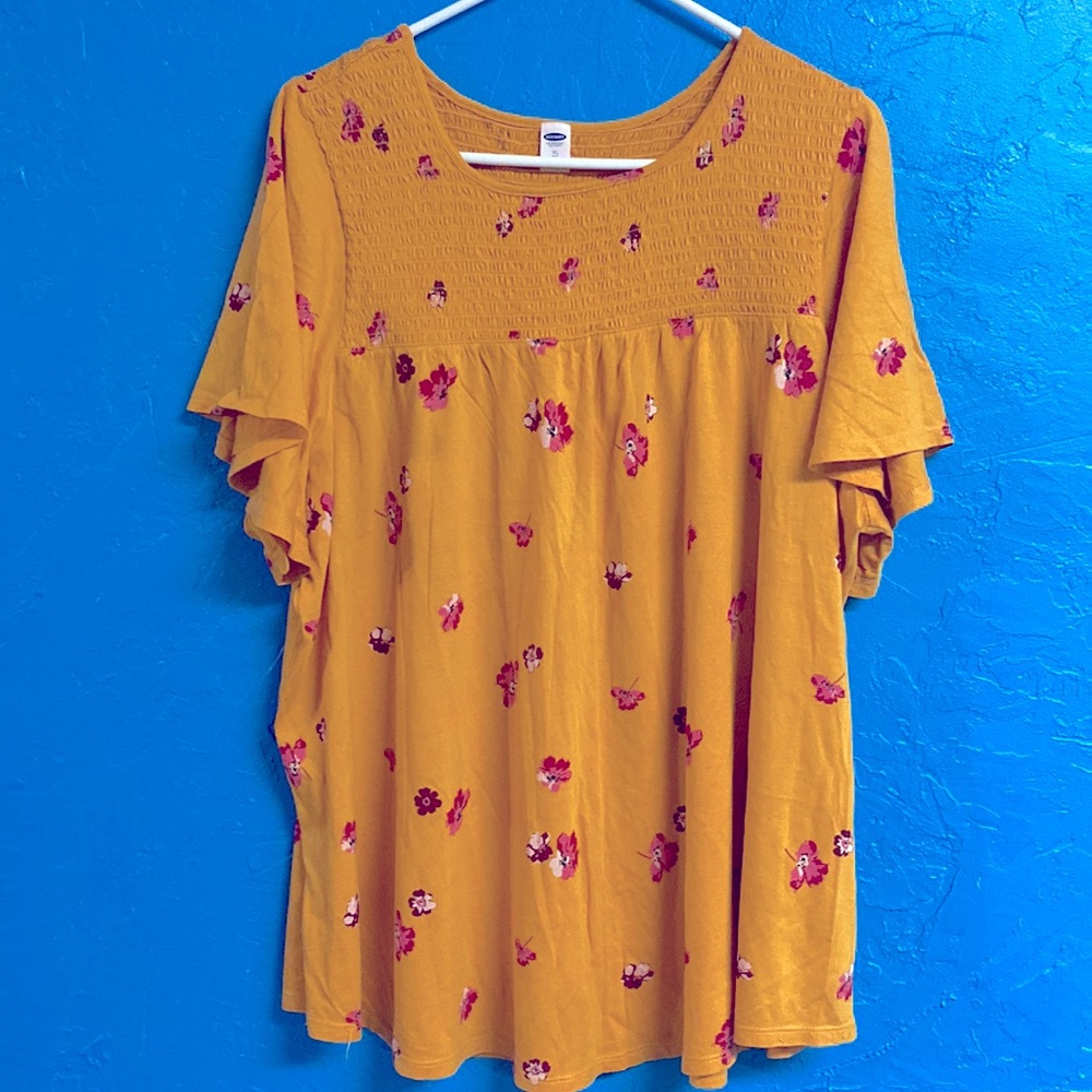 Old navy mustard blouse